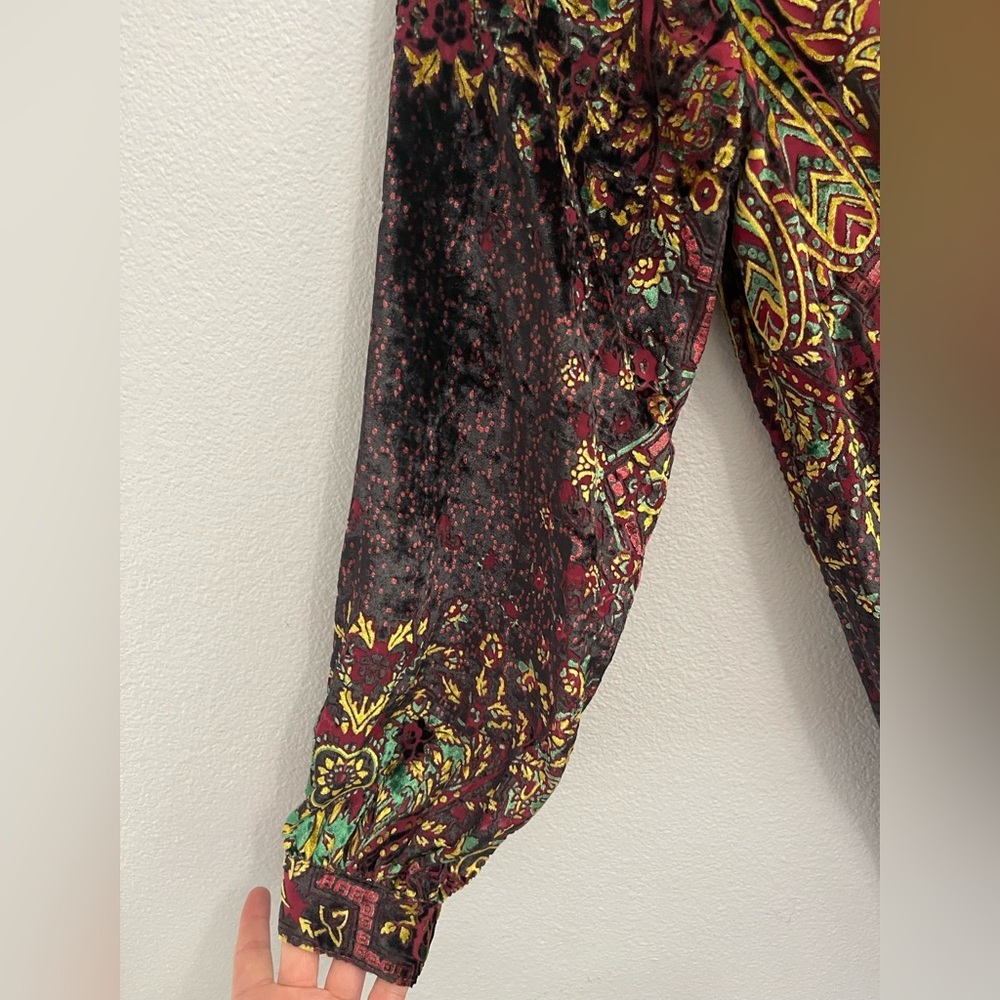 Free People Mirror Mirror Velvet Burnout Mini Dress Size Small - Picture 8 of 13